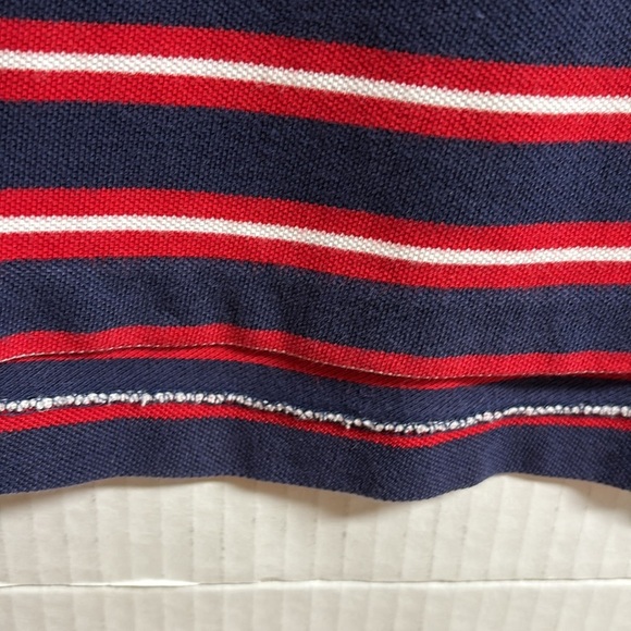 Polo by Ralph Lauren Men's 2 Button Shirt Red White & Navy Stripes Size Large - Picture 6 of 13